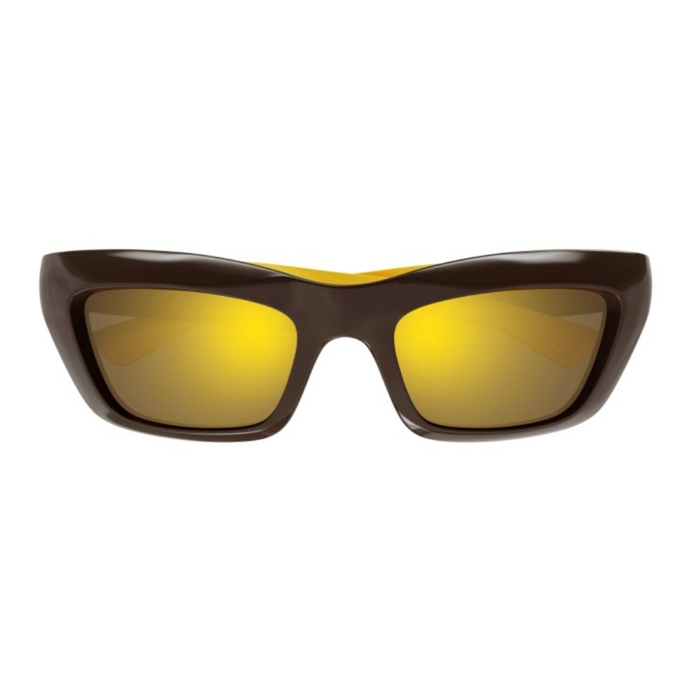NEW BOTTEGA VENETA BROWN UNISEX BV1182S 002 YELLOW SUNGLASSES - Picture 3 of 6